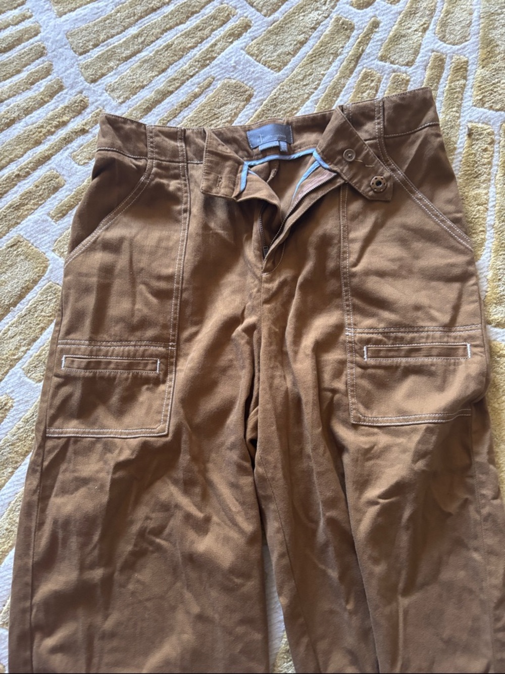 Anthropologie sz 14 women’s Brown Utility Pants cropped